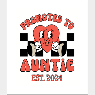 Promoted to Auntie 2024 | Cute New Aunt Est 2024 Posters and Art